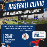 Book an in-person clinic with Tracy to master the fundamentals of intentional mobility and elevate your team to the next level!  The best mobility exercises players + strength coaches from 27 of the 30 MLB teams are currently doing. This clinic is for up to 2.5 hours of Tracy hands-on with your team/group through the most effective and important drills you'll need.  Clinic can be fully customized to meet the needs of your players Choose your focus (hip mobility, arm care, core, + more) Baseball and/or Softball  Tracy will travel (almost) anywhere in the world. You cover cost of Tracy's travel (airfare, hotel, car if necessary). For international locations, including HI and AK, an additional travel fee will be added depending on duration of travel. Please email Tracy for more info about international clinics: tracy@mobilitychick.com